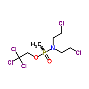 2-氯-N-(2-氯乙基)-N-(甲基-(2,2,2-三氯乙氧基)膦)乙胺結(jié)構(gòu)式_6650-99-3結(jié)構(gòu)式