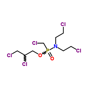 2-氯-n-(2-氯乙基)-n-(氯甲基-(2,3-二氯丙氧基)膦)乙胺結(jié)構(gòu)式_6651-02-1結(jié)構(gòu)式