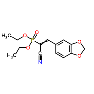 (9CI)-[2-(1,3-苯并二氧雜環(huán)戊烯l-5-基)-1-氰基乙烯]-磷酸二乙酯結(jié)構(gòu)式_66577-01-3結(jié)構(gòu)式