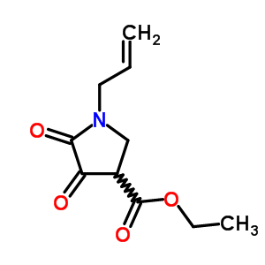 3-Pyrrolidinecarboxylicacid, 4,5-dioxo-1-(2-propen-1-yl)-, ethyl esterStructure,67044-07-9Structure 3-Pyrrolidinecarboxylicacid, 4,5-dioxo-1-(2-propen-1-yl)-, ethyl ester Structure,67044-07-9Structure