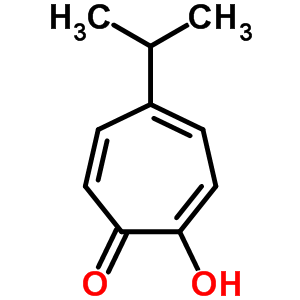 2-羥基-5-異丙基-2,4,6-環(huán)庚三烯-1-酮結(jié)構(gòu)式_672-76-4結(jié)構(gòu)式
