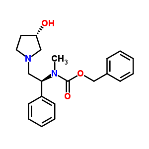 (2S,3s)-[2-(3-羥基吡咯烷-1-基)-1-苯基乙基]甲基氨基甲酸芐酯結構式_672310-23-5結構式