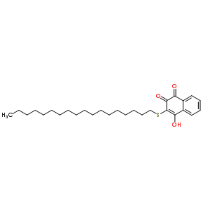 4-Hydroxy-3-octadecylsulfanyl-naphthalene-1,2-dioneStructure,67304-48-7Structure 4-Hydroxy-3-octadecylsulfanyl-naphthalene-1,2-dione Structure,67304-48-7Structure