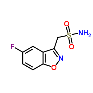 5-氟-3-磺酰基甲基-1,2-苯異噁唑結(jié)構(gòu)式_68291-99-6結(jié)構(gòu)式