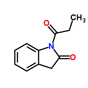 2H-indol-2-one,1,3-dihydro-1-(1-oxopropyl)-Structure,68641-02-1Structure 2H-indol-2-one,1,3-dihydro-1-(1-oxopropyl)- Structure,68641-02-1Structure