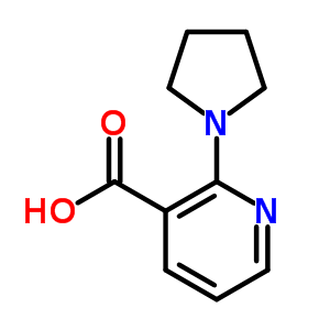2-(1-吡咯烷)煙酸結(jié)構(gòu)式_690632-36-1結(jié)構(gòu)式
