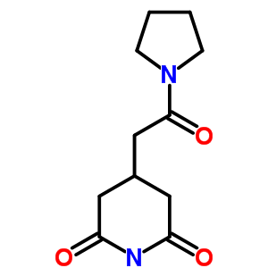 4-(2-氧代-2-吡咯烷-1-基-乙基)哌啶-2,6-二酮結(jié)構(gòu)式_6939-31-7結(jié)構(gòu)式