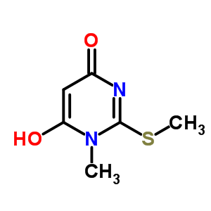 6-Hydroxy-1-methyl-2-methylsulfanyl-pyrimidin-4-oneStructure,6945-56-8Structure 6-Hydroxy-1-methyl-2-methylsulfanyl-pyrimidin-4-one Structure,6945-56-8Structure