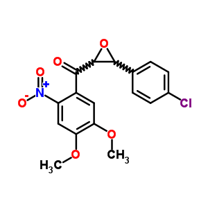 [3-(4-氯苯基)-2-環(huán)氧乙烷](4,5-二甲氧基-2-硝基苯基)-甲酮結(jié)構(gòu)式_69511-71-3結(jié)構(gòu)式