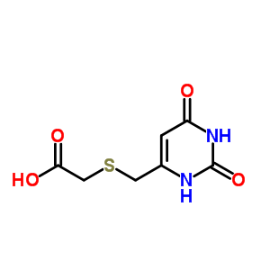 2-[[(1,2,3,6-四氫-2,6-二氧代-4-嘧啶)甲基]硫代]-乙酸結(jié)構(gòu)式_69774-56-7結(jié)構(gòu)式