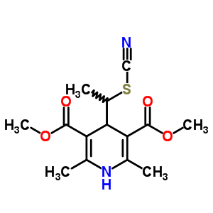 2,6-二甲基-4-(1-硫代氰酰基乙基)-1,4-二氫吡啶-3,5-二羧酸二甲酯結(jié)構(gòu)式_69891-54-9結(jié)構(gòu)式