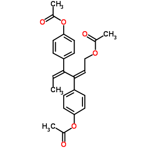 1-O-乙?；?3,4-二-(4-乙酰氧基苯基)-己-2,4-二烯-1-醇結(jié)構(gòu)式_70101-24-5結(jié)構(gòu)式