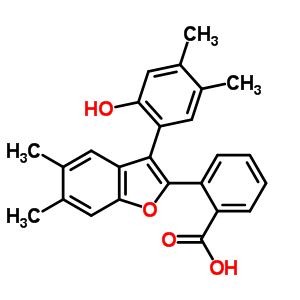 2-[3-(2-羥基-4,5-二甲基苯基)-5,6-二甲基-2-苯并呋喃]-苯甲酸結(jié)構(gòu)式_70731-13-4結(jié)構(gòu)式