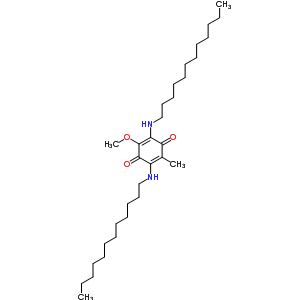 2,5-Cyclohexadiene-1,4-dione, 2, 5-bis(dodecylamino)-3-methoxy-6-methyl-Structure,70960-80-4Structure 2,5-Cyclohexadiene-1,4-dione, 2, 5-bis(dodecylamino)-3-methoxy-6-methyl- Structure,70960-80-4Structure