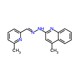 2-Pyridinecarboxaldehyde,6-methyl-, 2-(4-methyl-2-quinolinyl)hydrazoneStructure,71508-74-2Structure 2-Pyridinecarboxaldehyde,6-methyl-, 2-(4-methyl-2-quinolinyl)hydrazone Structure,71508-74-2Structure