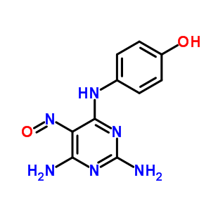 4-((2,6-Diamino-5-nitrosopyrimidin-4-yl)amino)phenolStructure,71552-25-5Structure 4-((2,6-Diamino-5-nitrosopyrimidin-4-yl)amino)phenol Structure,71552-25-5Structure
