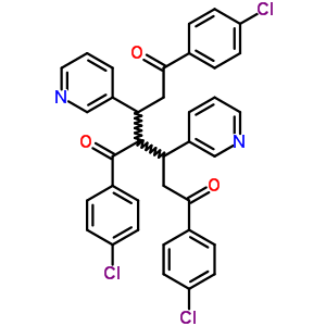 4-(4-氯苯甲?；?-1,7-雙(4-氯苯基)-3,5-二吡啶-3-基-庚烷-1,7-二酮結(jié)構(gòu)式_71568-54-2結(jié)構(gòu)式