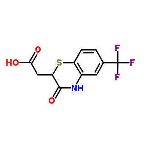3-氧代-6-(三氟甲基)-3,4-二氫-2H-1,4-苯并噻嗪]乙酸結(jié)構(gòu)式_7196-94-3結(jié)構(gòu)式