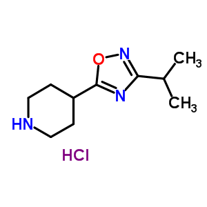 4-(3-Isopropyl-1,2,4-oxadiazol-5-yl)piperidinehydrochlorideStructure,733751-26-3Structure 4-(3-Isopropyl-1,2,4-oxadiazol-5-yl)piperidinehydrochloride Structure,733751-26-3Structure
