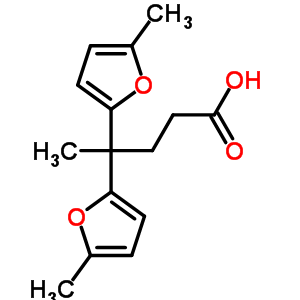 4,4-Bis(5-methyl-2-furyl)pentanoic acidStructure,73823-36-6Structure 4,4-Bis(5-methyl-2-furyl)pentanoic acid Structure,73823-36-6Structure