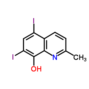 8-Quinolinol,5,7-diiodo-2-methyl-Structure,7385-90-2Structure 8-Quinolinol,5,7-diiodo-2-methyl- Structure,7385-90-2Structure