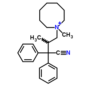 3-Methyl-4-(1-methyl-1-azoniacyclooct-1-yl)-2,2-diphenyl-butanenitrileStructure,7468-06-6Structure 3-Methyl-4-(1-methyl-1-azoniacyclooct-1-yl)-2,2-diphenyl-butanenitrile Structure,7468-06-6Structure