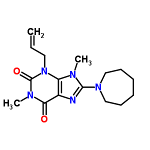 1H-purine-2,6-dione,8-(hexahydro-1h-azepin-1-yl)-3,9-dihydro-1,9-dimethyl-3-(2-propen-1-yl)-Structure,7468-16-8Structure 1H-purine-2,6-dione,8-(hexahydro-1h-azepin-1-yl)-3,9-dihydro-1,9-dimethyl-3-(2-propen-1-yl)- Structure,7468-16-8Structure