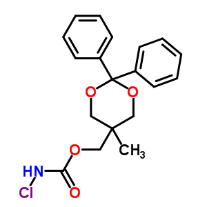 (8CI)-氯氨基甲酸(5-甲基-2,2-二苯基-m-二噁烷-5-基)甲酯結(jié)構(gòu)式_7468-35-1結(jié)構(gòu)式