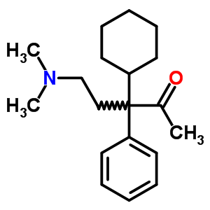 2-Pentanone,3-cyclohexyl-5-(dimethylamino)-3-phenyl-, hydrobromideStructure,7468-42-0Structure 2-Pentanone,3-cyclohexyl-5-(dimethylamino)-3-phenyl-, hydrobromide Structure,7468-42-0Structure
