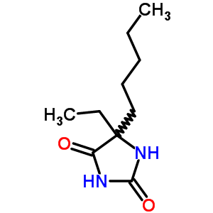 5-乙基-5-戊基-咪唑啉-2,4-二酮結構式_74696-51-8結構式