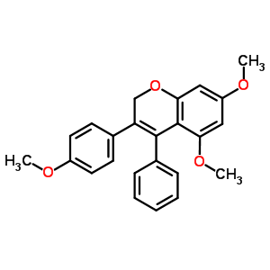 5,7-Dimethoxy-3-(4-methoxyphenyl)-4-phenyl-2h-chromeneStructure,7473-31-6Structure 5,7-Dimethoxy-3-(4-methoxyphenyl)-4-phenyl-2h-chromene Structure,7473-31-6Structure