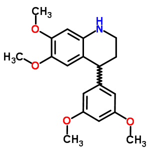 Quinoline,4-(3,5-dimethoxyphenyl)-1,2,3,4-tetrahydro-6,7-dimethoxy-Structure,7473-33-8Structure Quinoline,4-(3,5-dimethoxyphenyl)-1,2,3,4-tetrahydro-6,7-dimethoxy- Structure,7473-33-8Structure