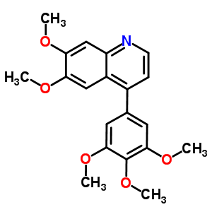 6,7-Dimethoxy-4-(3,4,5-trimethoxyphenyl)quinolineStructure,7473-34-9Structure 6,7-Dimethoxy-4-(3,4,5-trimethoxyphenyl)quinoline Structure,7473-34-9Structure