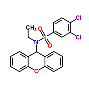 3,4-Dichloro-n-ethyl-n-(9h-xanthen-9-yl)benzenesulfonamideStructure,7473-54-3Structure 3,4-Dichloro-n-ethyl-n-(9h-xanthen-9-yl)benzenesulfonamide Structure,7473-54-3Structure