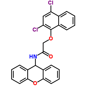 2-(2,4-Dichloronaphthalen-1-yl)oxy-n-(9h-xanthen-9-yl)acetamideStructure,7473-64-5Structure 2-(2,4-Dichloronaphthalen-1-yl)oxy-n-(9h-xanthen-9-yl)acetamide Structure,7473-64-5Structure