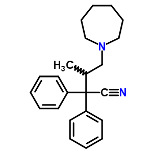 4-(Azepan-1-yl)-3-methyl-2,2-diphenyl-butanenitrileStructure,7475-82-3Structure 4-(Azepan-1-yl)-3-methyl-2,2-diphenyl-butanenitrile Structure,7475-82-3Structure