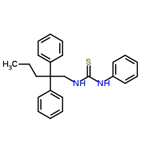 1-(2,2-Diphenylpentyl)-3-phenyl-thioureaStructure,7500-29-0Structure 1-(2,2-Diphenylpentyl)-3-phenyl-thiourea Structure,7500-29-0Structure