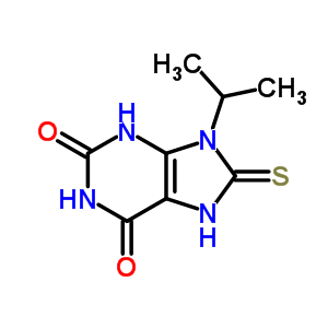 9-Propan-2-yl-8-sulfanylidene-3,7-dihydropurine-2,6-dioneStructure,7501-77-1Structure 9-Propan-2-yl-8-sulfanylidene-3,7-dihydropurine-2,6-dione Structure,7501-77-1Structure