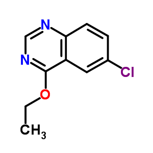 Quinazoline,6-chloro-4-ethoxy-Structure,7505-75-1Structure Quinazoline,6-chloro-4-ethoxy- Structure,7505-75-1Structure