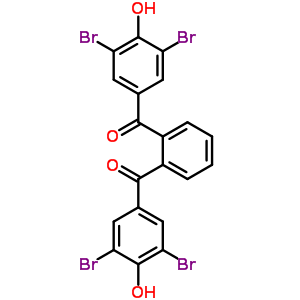 [2-(3,5-二溴-4-羥基-苯甲?；?苯基]-(3,5-二溴-4-羥基-苯基)甲酮結(jié)構(gòu)式_7512-23-4結(jié)構(gòu)式