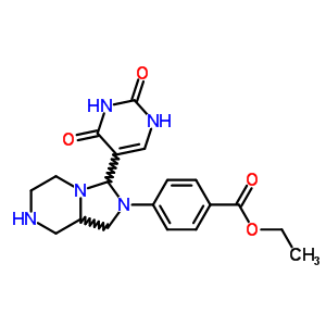 4-[六氫-3-(1,2,3,4-四氫-2,4-二氧代-5-嘧啶)咪唑并[1,5-a]吡嗪-2(3h)-基]-苯甲酸乙酯結構式_7542-46-3結構式