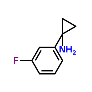 1-(3-氟苯基)-環(huán)丙胺結(jié)構(gòu)式_764647-70-3結(jié)構(gòu)式