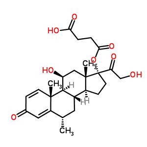4-[[(6S,8S,9S,10R,11S,13S,14S,17R)-11-羥基-17-(2-羥基乙?；?-6,10,13-三甲基-3-氧代-7,8,9,11,12,14,15,16-八氫-6H-環(huán)戊并[a]菲-17-基]氧基]-4-氧代丁酸結(jié)構(gòu)式_77074-42-1結(jié)構(gòu)式