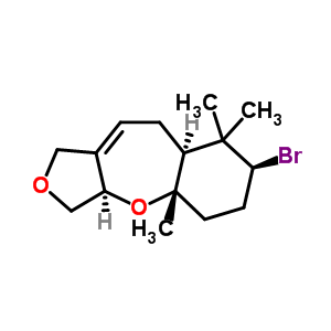(3AR,4AS,7S,8AS)-7-溴-1,3,3A,4A,5,6,7,8,8A,9-十氫-4A,8,8-三甲基呋喃并[3,4-B][1]苯并氧雜卓結(jié)構(gòu)式_77249-86-6結(jié)構(gòu)式