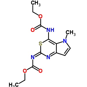(5-甲基吡咯并(3,2-d)(1,3)噻嗪-2-基-4-基)雙氨基甲酸二乙酯結(jié)構(gòu)式_77478-93-4結(jié)構(gòu)式
