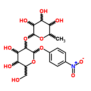 4-硝基苯基-2-O-(β-L-吡喃巖藻糖苷)-β-D-吡喃半乳糖苷結(jié)構(gòu)式_77640-21-2結(jié)構(gòu)式