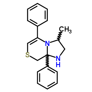 3-甲基-5,8a-二苯基-2,3,8,8a-四氫-1H-咪唑并(2,1-c)(1,4)噻嗪結構式_77811-23-5結構式