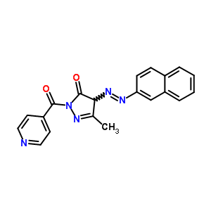 2-Isonicotinoyl-5-methyl-4-(2-naphthyldiazenyl)-2,4-dihydro-3h-pyrazol-3-oneStructure,78503-85-2Structure 2-Isonicotinoyl-5-methyl-4-(2-naphthyldiazenyl)-2,4-dihydro-3h-pyrazol-3-one Structure,78503-85-2Structure