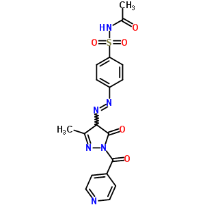 N-((4-((E)-(1-異煙?；?3-甲基-5-氧代-4,5-二氫-1H-吡唑-4-基)二氮雜烯)苯基)磺?；?乙酰胺結(jié)構(gòu)式_78503-91-0結(jié)構(gòu)式