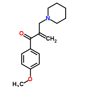 2-Propen-1-one,1-(4-methoxyphenyl)-2-(1-piperidinylmethyl)-, hydrochloride (1:1)Structure,78888-57-0Structure 2-Propen-1-one,1-(4-methoxyphenyl)-2-(1-piperidinylmethyl)-, hydrochloride (1:1) Structure,78888-57-0Structure